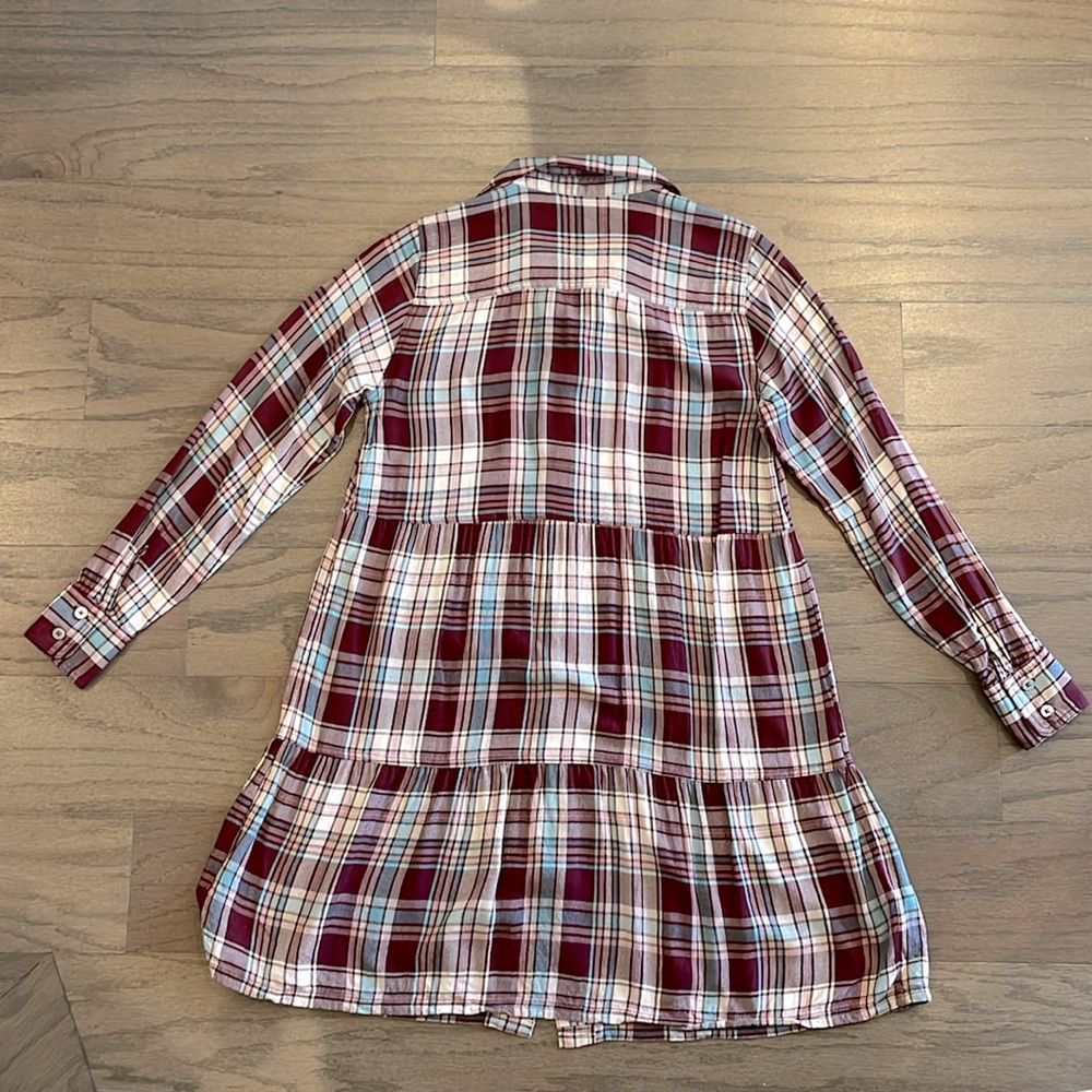 LOFT Petite Plaid Shirtdress - Size XSP - Picture 2 of 7